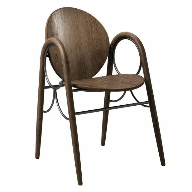 Arkade Stoel Gerookt Eiken Eetkamerstoelen