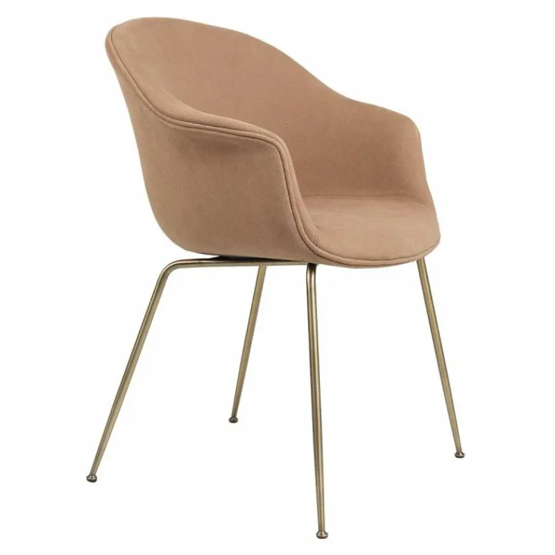 Clearance Bat Stoel Gestoffeerd Antiek Messing Onderstel Eetkamerstoelen