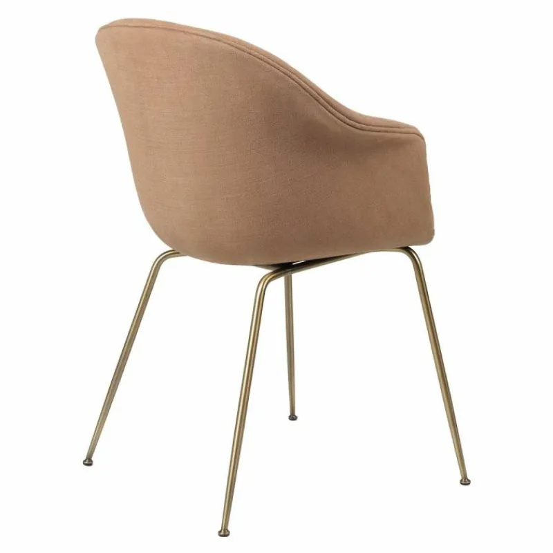 Clearance Bat Stoel Gestoffeerd Antiek Messing Onderstel Eetkamerstoelen