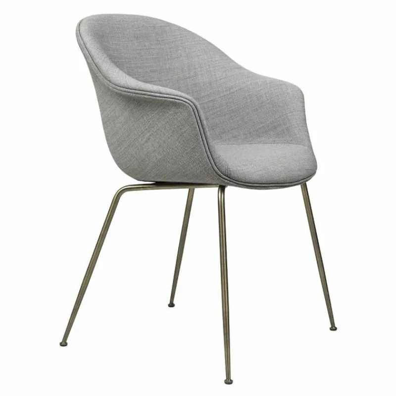Clearance Bat Stoel Gestoffeerd Antiek Messing Onderstel Eetkamerstoelen