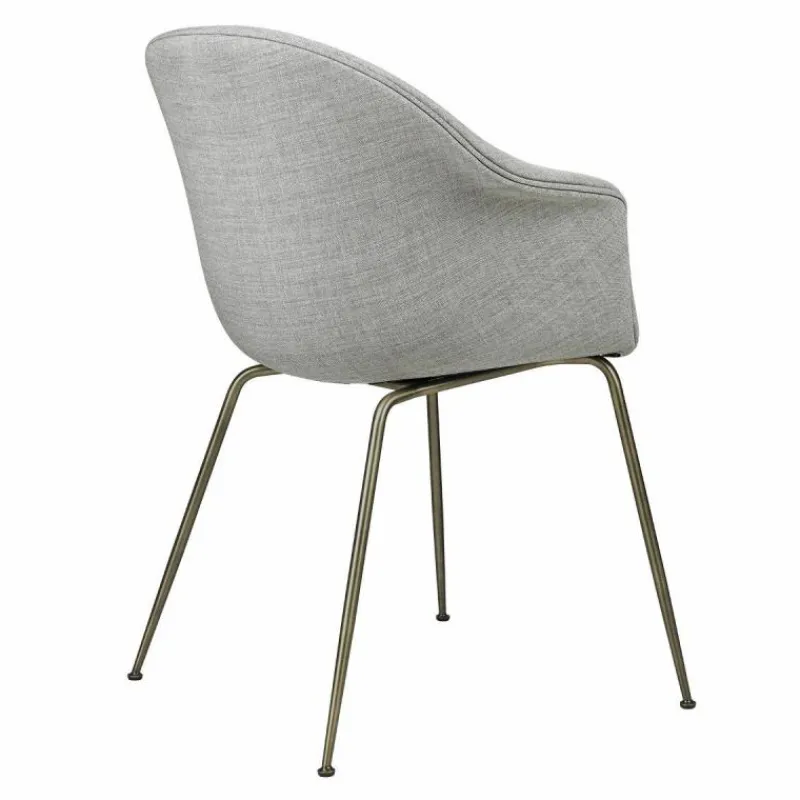 Clearance Bat Stoel Gestoffeerd Antiek Messing Onderstel Eetkamerstoelen