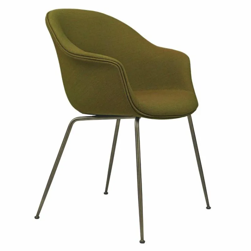 Clearance Bat Stoel Gestoffeerd Antiek Messing Onderstel Eetkamerstoelen