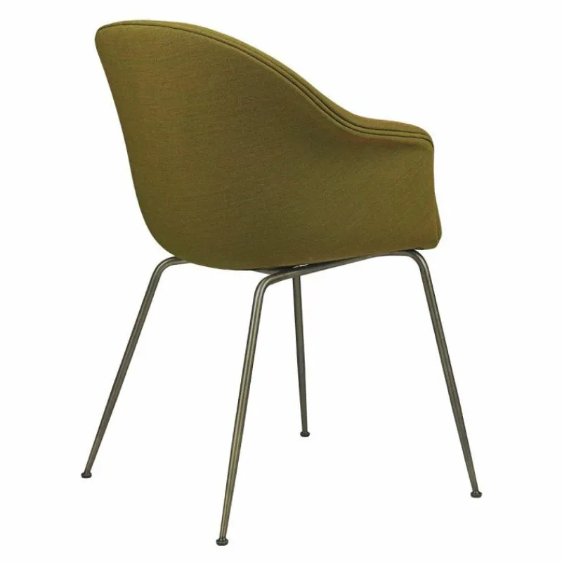 Clearance Bat Stoel Gestoffeerd Antiek Messing Onderstel Eetkamerstoelen