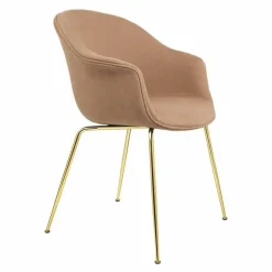 Sale Bat Stoel Gestoffeerd Messing Onderstel Eetkamerstoelen