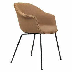 Online Bat Stoel Gestoffeerd Zwart Onderstel Eetkamerstoelen