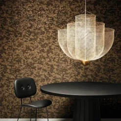 Sale Bearded Leopard Behang Blackened Gold Behang