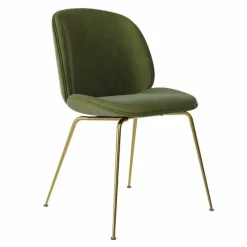 Hot Beetle Stoel, semi-mat messing onderstel Eetkamerstoelen