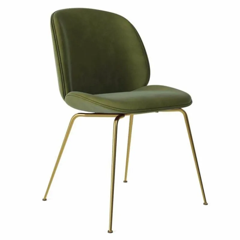 Hot Beetle Stoel, semi-mat messing onderstel Eetkamerstoelen