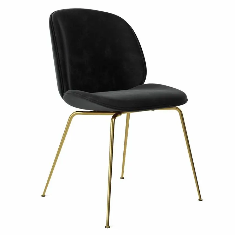 Hot Beetle Stoel, semi-mat messing onderstel Eetkamerstoelen