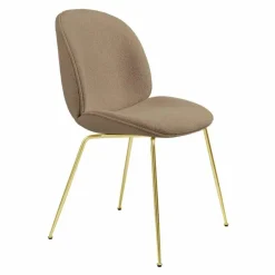 Hot Beetle Stoel, semi-mat messing onderstel Eetkamerstoelen