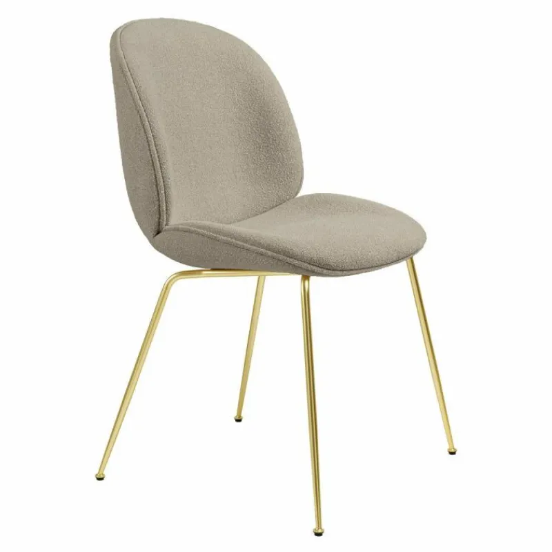 Hot Beetle Stoel, semi-mat messing onderstel Eetkamerstoelen