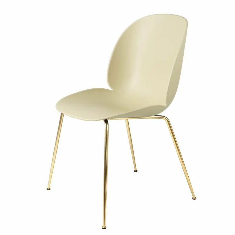 Sale Beetle Stoel Un-upholstered Brass Base Eetkamerstoelen