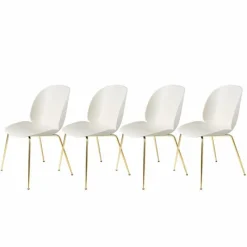 Sale Beetle Stoel Un-upholstered Brass Base Eetkamerstoelen