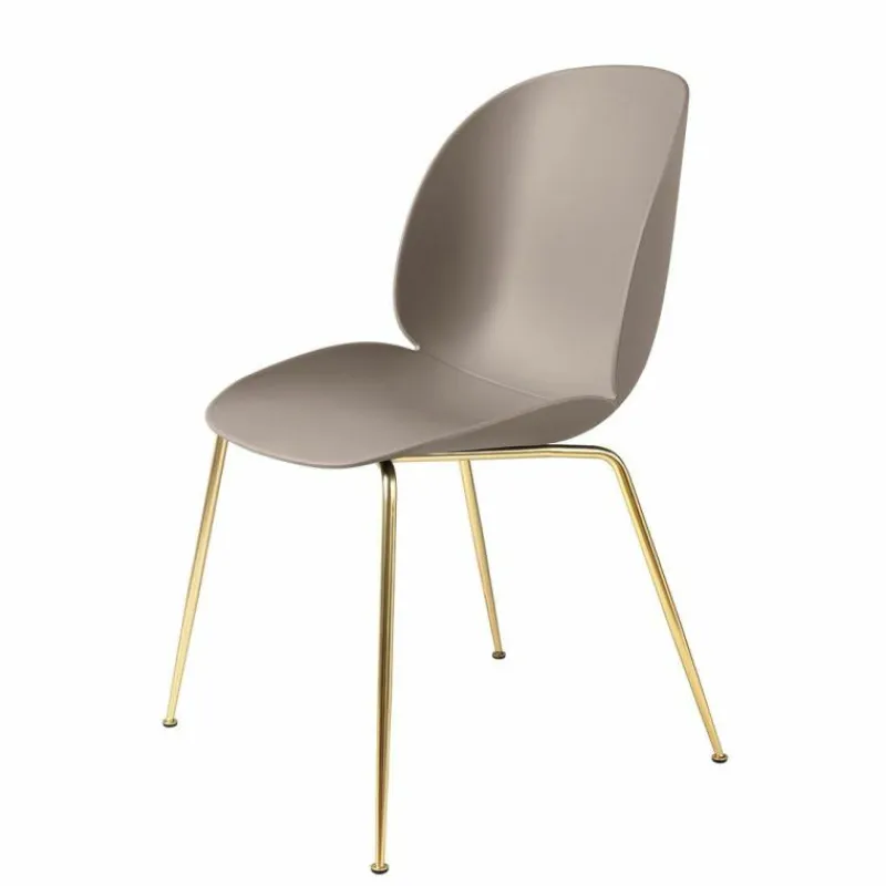 Sale Beetle Stoel Un-upholstered Brass Base Eetkamerstoelen
