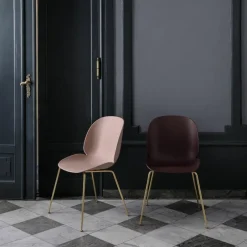 Sale Beetle Stoel Un-upholstered Brass Base Eetkamerstoelen
