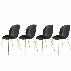 Sale Beetle Stoel Un-upholstered Brass Base Eetkamerstoelen