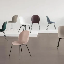 Clearance Beetle Stoel Un-upholstered Black Base Eetkamerstoelen