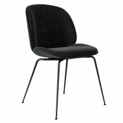 Outlet Beetle Stoel, zwart chroom onderstel Eetkamerstoelen