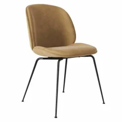 Outlet Beetle Stoel, zwart chroom onderstel Eetkamerstoelen
