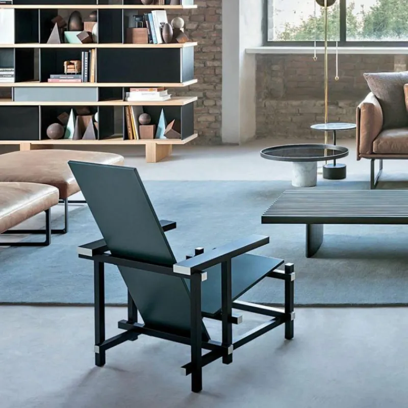 Outlet Black Red and Blue Zeilmaker Stoel Loungestoelen|Fauteuils