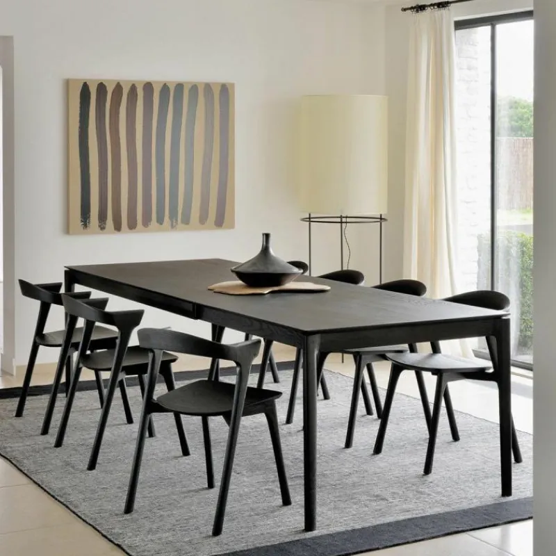 Discount Bok Eettafel Uitschuifbaar Eiken Zwart Eettafels