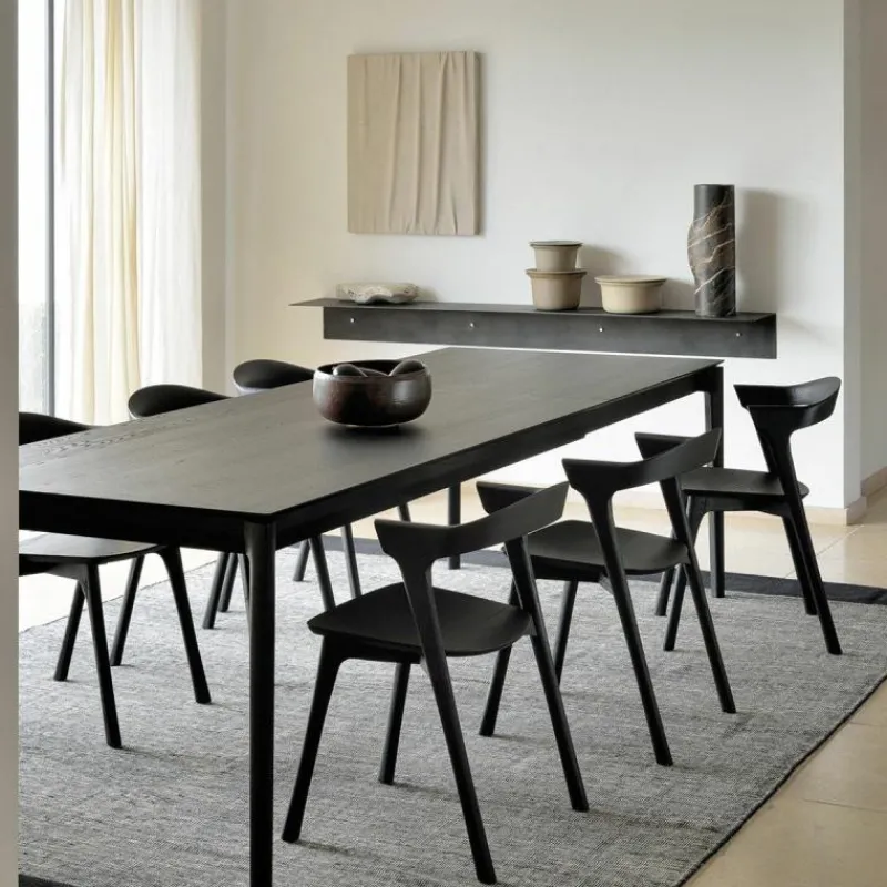 Discount Bok Eettafel Uitschuifbaar Eiken Zwart Eettafels