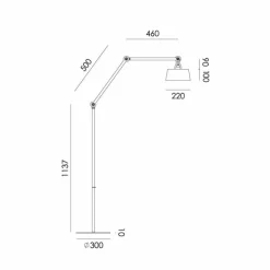 Clearance Bolt Vloerlamp Twee Armen Lang Vloerlampen