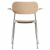 Clearance Co Stoel Chromen Onderstel Met Armleuning Eetkamerstoelen