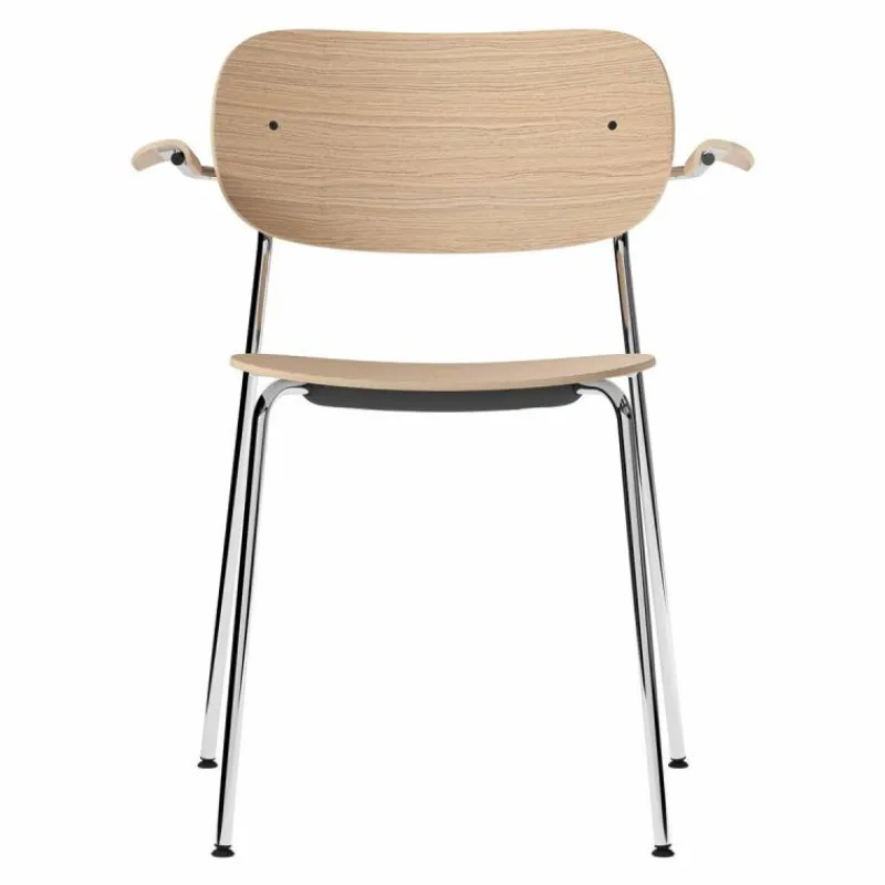 Clearance Co Stoel Chromen Onderstel Met Armleuning Eetkamerstoelen