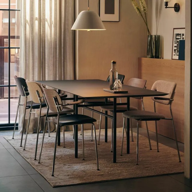Clearance Co Stoel Chromen Onderstel Met Armleuning Eetkamerstoelen