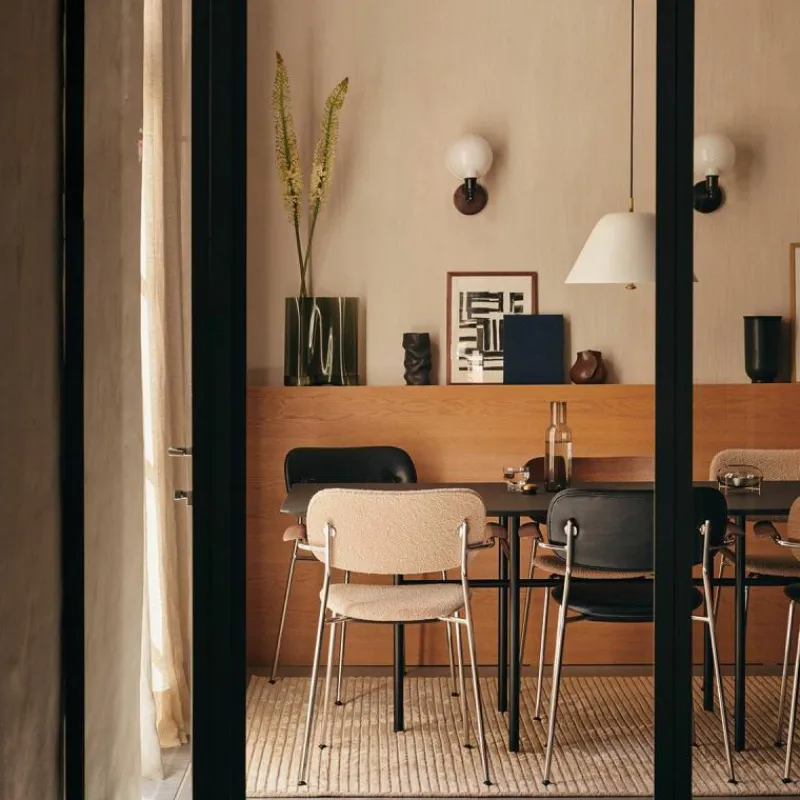 Clearance Co Stoel Chromen Onderstel Met Armleuning Eetkamerstoelen