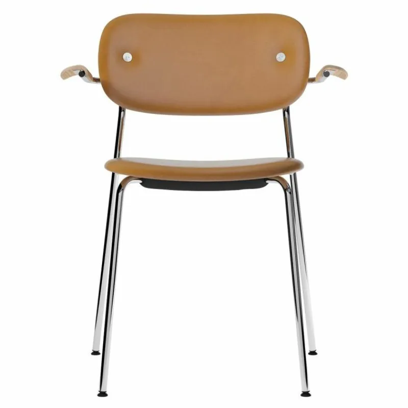 Clearance Co Stoel Chromen Onderstel Met Armleuning Eetkamerstoelen