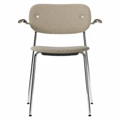 Clearance Co Stoel Chromen Onderstel Met Armleuning Eetkamerstoelen