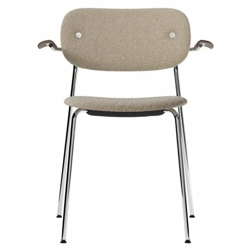 Clearance Co Stoel Chromen Onderstel Met Armleuning Eetkamerstoelen