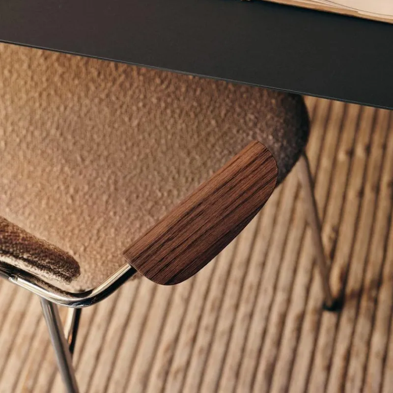 Clearance Co Stoel Chromen Onderstel Met Armleuning Eetkamerstoelen