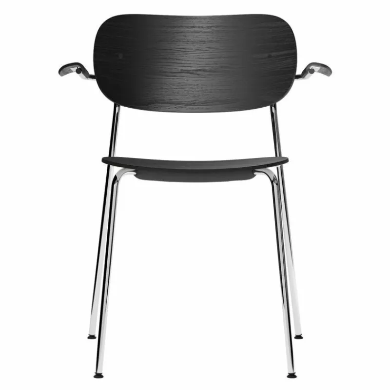 Clearance Co Stoel Chromen Onderstel Met Armleuning Eetkamerstoelen