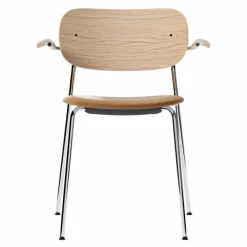 Clearance Co Stoel Chromen Onderstel Met Armleuning Eetkamerstoelen
