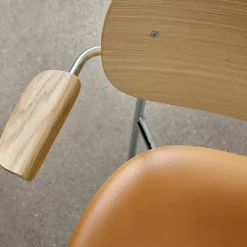 Clearance Co Stoel Chromen Onderstel Met Armleuning Eetkamerstoelen