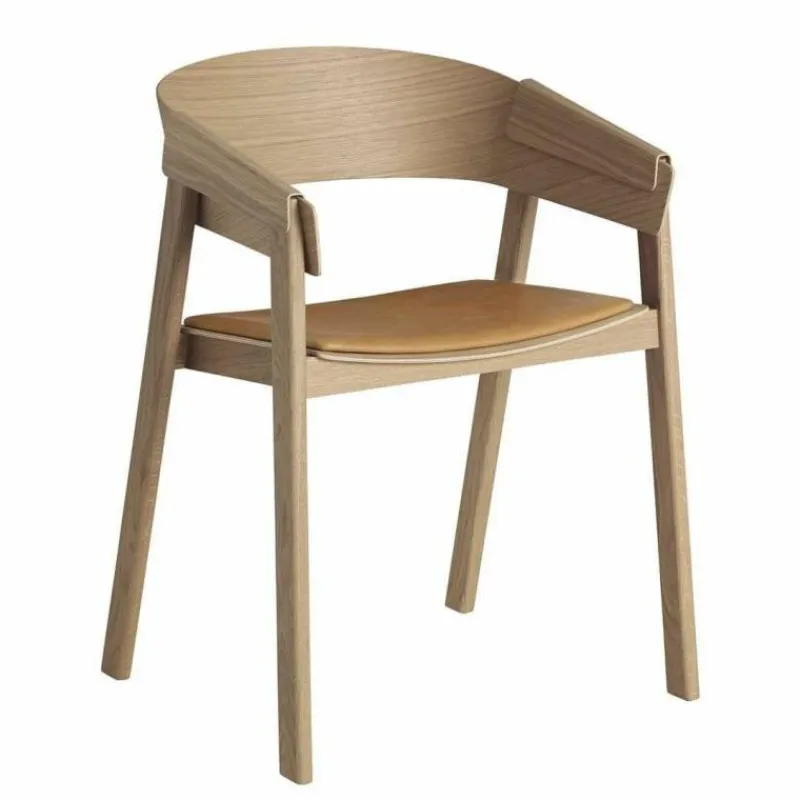Cover Stoel met Lederen zitting Eetkamerstoelen