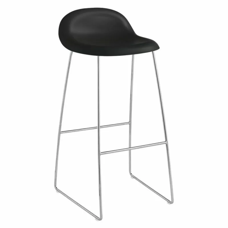 New 3D Barkruk Slede, Chroom Onderstel Barkrukken