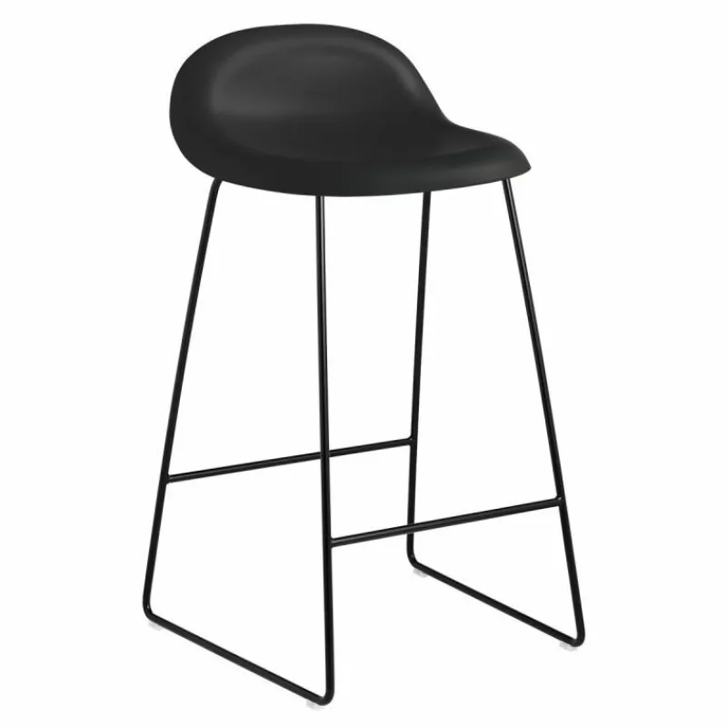 Clearance 3D Barkruk Slede, Zwart Onderstel Barkrukken