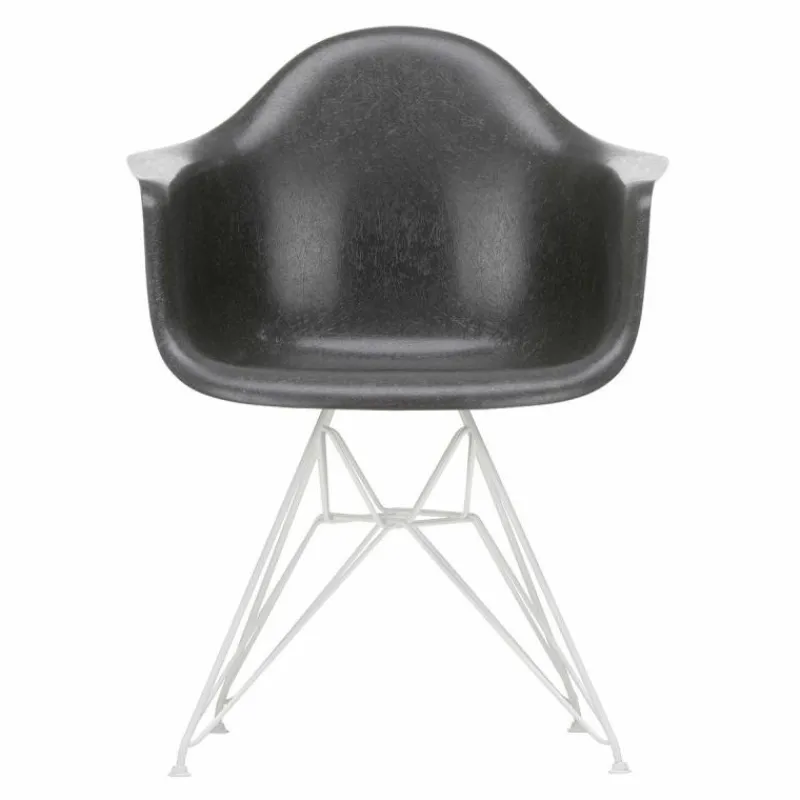 New Eames Fiberglass Chair DAR Wit Eetkamerstoelen