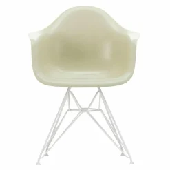 New Eames Fiberglass Chair DAR Wit Eetkamerstoelen