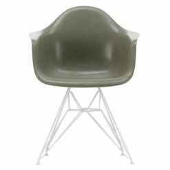 New Eames Fiberglass Chair DAR Wit Eetkamerstoelen