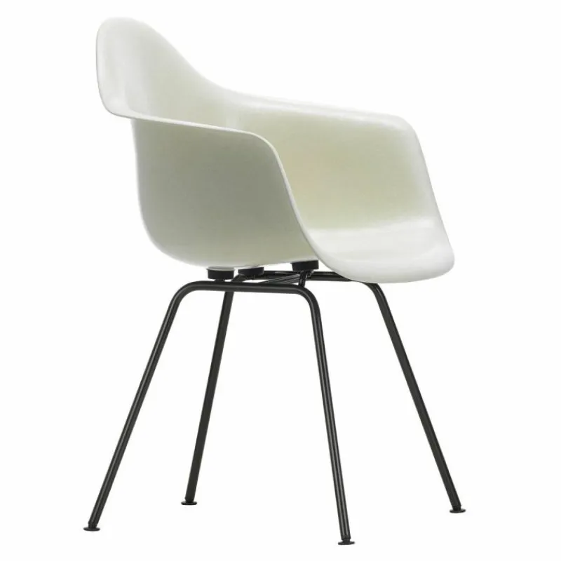 Eames Fiberglass Chair DAX Zwart Eetkamerstoelen