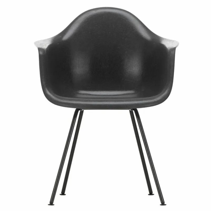 Eames Fiberglass Chair DAX Zwart Eetkamerstoelen
