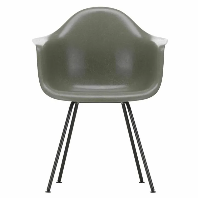 Eames Fiberglass Chair DAX Zwart Eetkamerstoelen