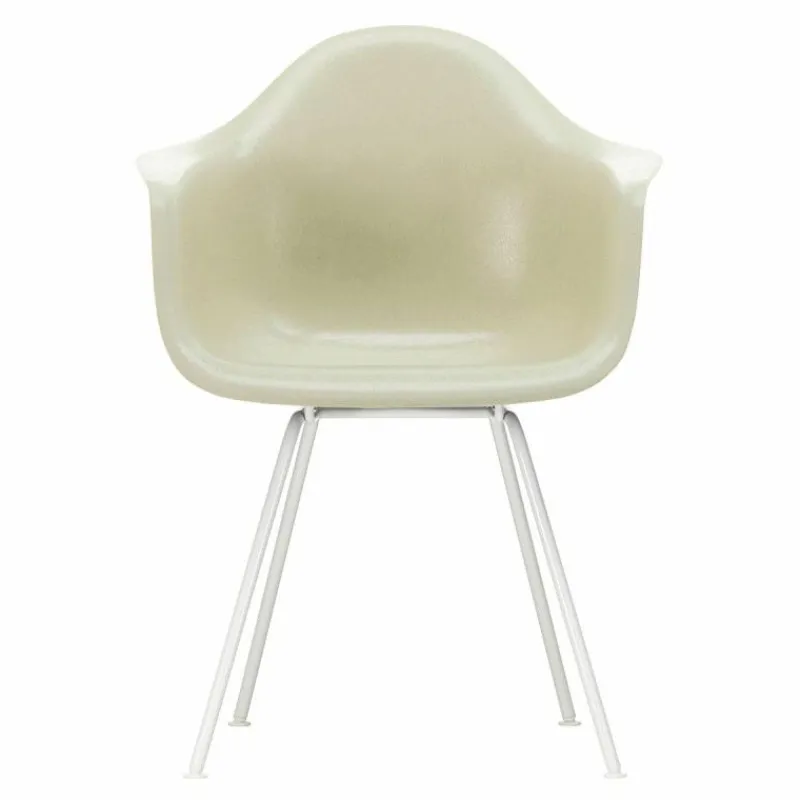 Hot Eames Fiberglass Chair DAX Wit Eetkamerstoelen