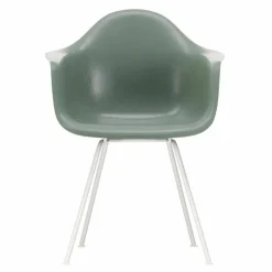 Hot Eames Fiberglass Chair DAX Wit Eetkamerstoelen