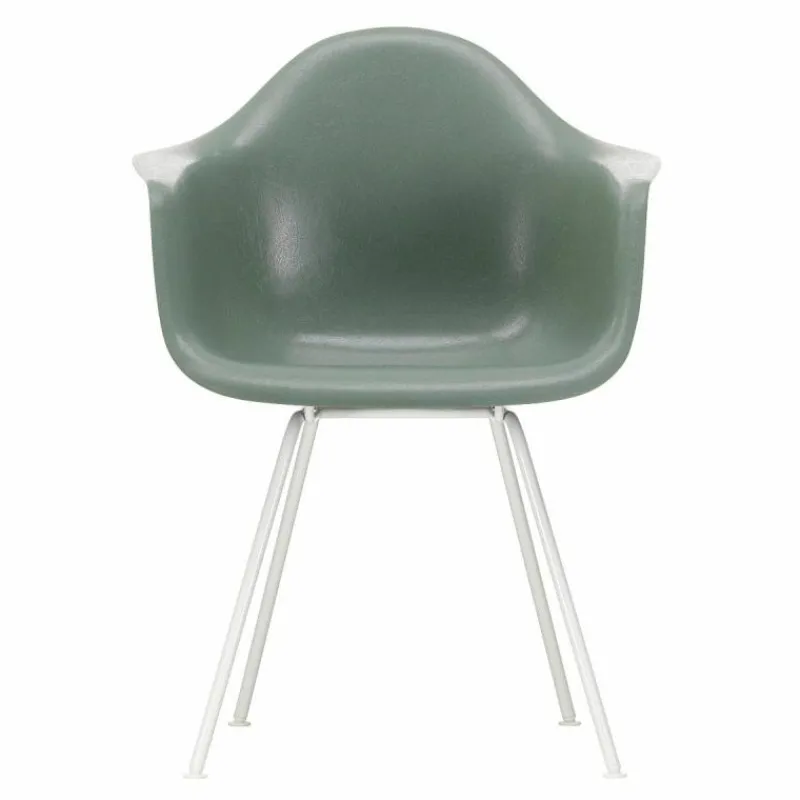 Hot Eames Fiberglass Chair DAX Wit Eetkamerstoelen